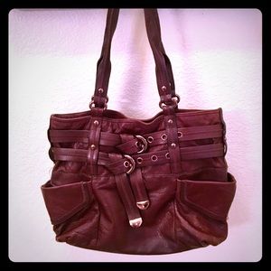 B. Mokowsky brown leather tote style purse